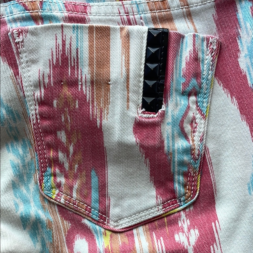 Black Orchid Multicolor Patterned Stretch Pants - image 8